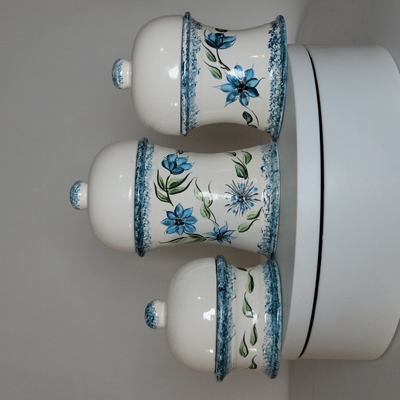 Vintage Italian Handpainted Porcelain Apothecary Jars